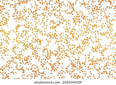 Light Orange vector pattern with spheres. Illustration with set of shining colorful abstract circles. Design for business adverts.