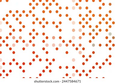 Light Orange vector pattern with spheres. Abstract illustration with colored bubbles in nature style. Pattern of water, rain drops.