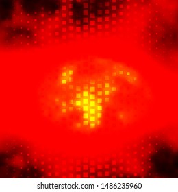 Light Orange vector pattern in square style. Modern design with rectangles in abstract style. Design for your business promotion.