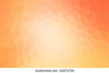 Light Orange vector Pattern.  triangular template. Geometric sample. Repeating routine with triangle shapes. New texture for your design. Pattern can be used for background.