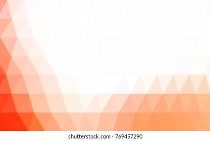 Light Orange vector Pattern.  triangular template. Geometric sample. Repeating routine with triangle shapes. New texture for your design. Pattern can be used for background.