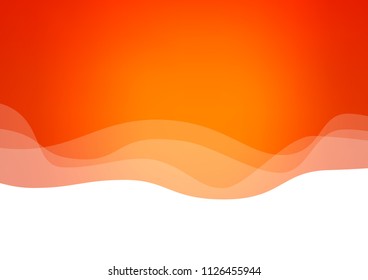 Light Orange vector pattern with wavy shapes. Glitter abstract illustration with wry lines. Marble design for your web site.