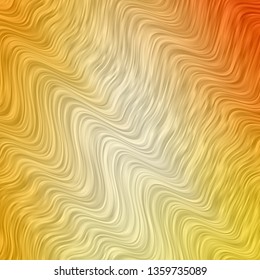 Light Orange vector pattern with wry lines. Brand new colorful illustration with bent lines. Smart design for your promotions.