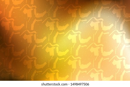 Light Orange vector pattern with wry lines. A shining illustration, which consists of curved lines. A new texture for your  ad, booklets, leaflets.
