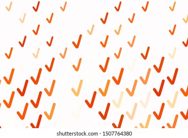 Light Orange vector pattern with wry lines. A shining illustration, which consists of curved lines. A completely new design for your business.