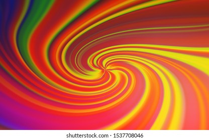 Light Orange vector pattern with wry lines. A shining illustration, which consists of curved lines. A completely new design for your business.