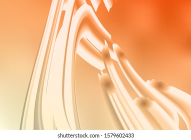 Light Orange vector pattern with wry lines. Modern gradient abstract illustration with bandy lines. Colorful wave pattern for your design.