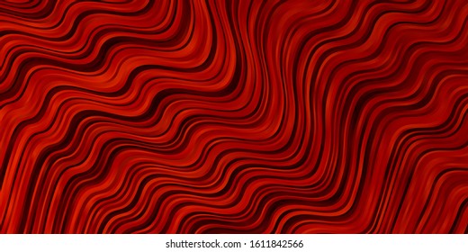 Light Orange vector pattern with wry lines. Brand new colorful illustration with bent lines. Pattern for websites, landing pages.