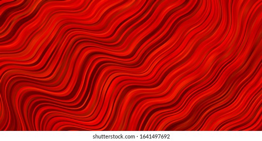 Light Orange vector pattern with wry lines. Bright sample with colorful bent lines, shapes. Pattern for commercials, ads.