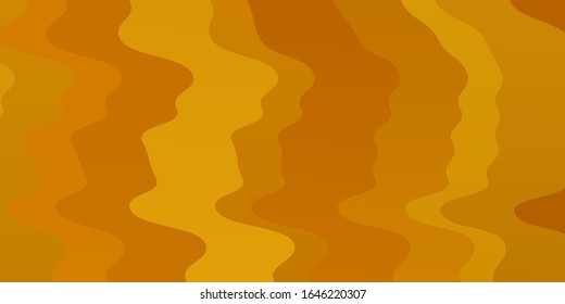 Light Orange vector pattern with wry lines. Abstract illustration with bandy gradient lines. Design for your business promotion.