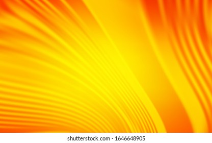 Light Orange vector pattern with wry lines. A shining illustration, which consists of curved lines. Template for cell phone screens.