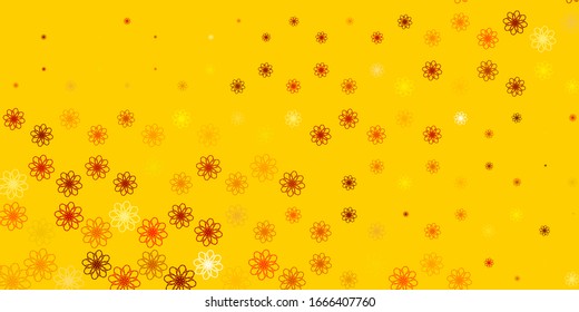 Light Orange vector pattern with wry lines. Abstract gradient illustration with wry lines. Pattern for ads, commercials.