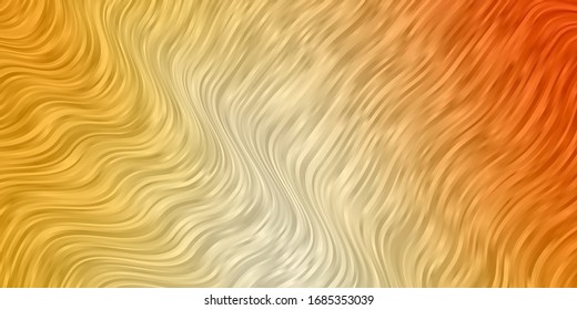 Light Orange vector pattern with wry lines. Gradient illustration in simple style with bows. Smart design for your promotions.