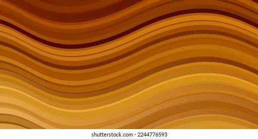 Light Orange vector pattern with wry lines. Gradient illustration in simple style with bows. Best design for your ad, poster, banner.