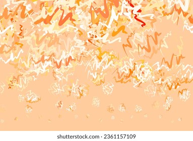 Light Orange vector pattern with wry lines. Creative illustration in halftone style with gradient. New composition for your brand book.