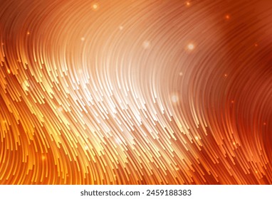 Light Orange vector pattern with wry lines. Glitter abstract illustration with wry lines. Business design for posters, banners.