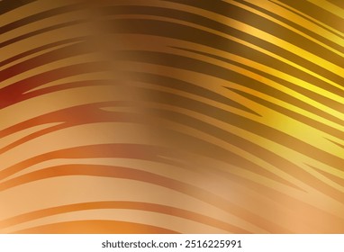 Light Orange vector pattern with wry lines. An elegant bright illustration with gradient lines. Texture for booklets, leaflets.
