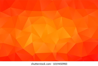 Light Orange vector polygon abstract template. A completely new color illustration in a vague style. Triangular pattern for your business design.
