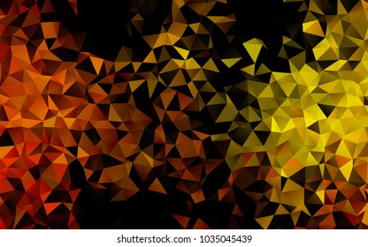 Light Orange vector polygon abstract template. Brand-new colored illustration in blurry style with gradient. The template can be used as a background for cell phones.