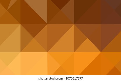 Light Orange vector polygon abstract backdrop. Glitter abstract illustration with an elegant design. That pattern can be used as a part of a brand book.