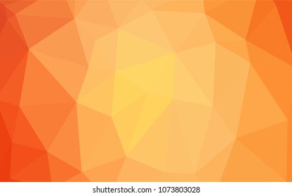 Light Orange vector polygon abstract background. Creative illustration in halftone style with gradient. Triangular pattern for your business design.