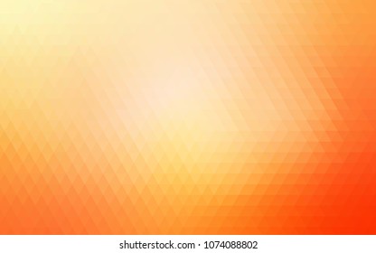 Light Orange vector polygon abstract template. Glitter abstract illustration with an elegant design. A completely new design for your business.