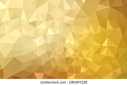 Light Orange vector polygon abstract backdrop. A completely new color illustration in a polygonal style. Polygonal design for your web site.