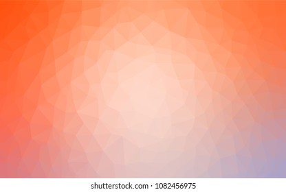 Light Orange vector polygon abstract backdrop. Glitter abstract illustration with an elegant triangles. Brand new design for your business.