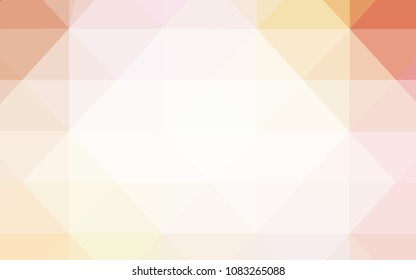 Light Orange vector polygon abstract background. Glitter abstract illustration with an elegant triangles. Pattern for a brand book's backdrop.