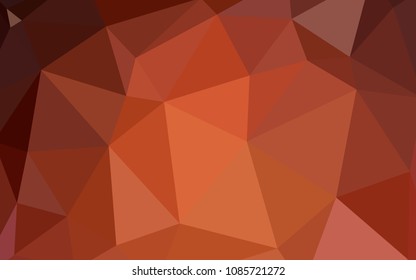 Light Orange vector polygon abstract backdrop. Glitter abstract illustration with an elegant triangles. Template for cell phone's backgrounds.