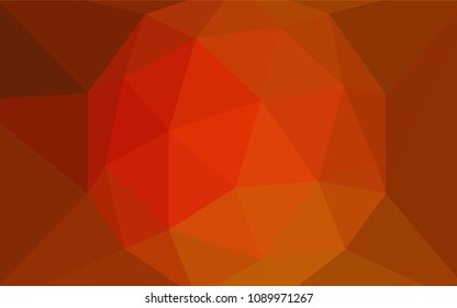Light Orange vector polygon abstract layout. Creative illustration in halftone style with triangles. Best triangular design for your business.