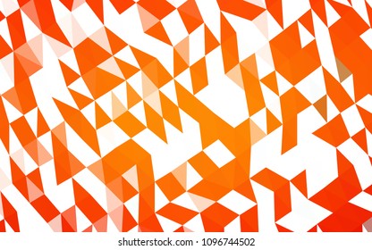 Light Orange vector polygon abstract template. Brand new colored illustration in blurry style with gradient. A new texture for your design.