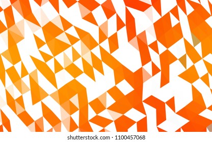 Light Orange vector polygon abstract pattern. Shining illustration, which consist of triangles. Triangular pattern for your business design.