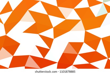 Light Orange vector polygon abstract polygon abstract. Geometric illustration in Origami style with gradient.  The textured pattern can be used for background.