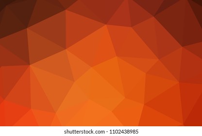 Light Orange vector polygon abstract layout. Triangular geometric sample with gradient.  Polygonal design for your web site.