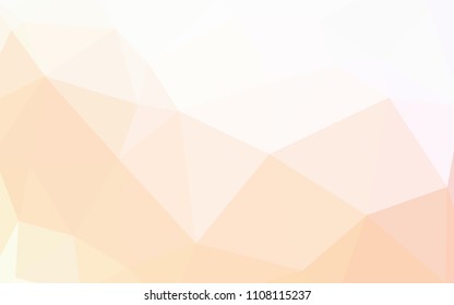 Light Orange vector polygon abstract layout. Glitter abstract illustration with an elegant triangles. Textured pattern for your backgrounds.