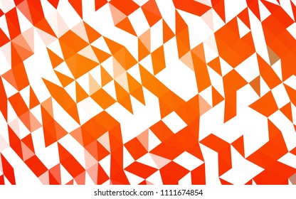 Light Orange vector polygon abstract backdrop. A completely new color illustration in a vague style. Brand new style for your business design.