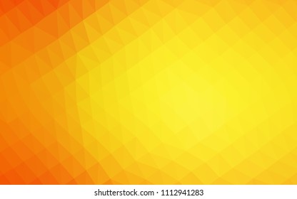 Light Orange vector polygon abstract layout. Creative illustration in halftone style with gradient. The textured pattern can be used for background.