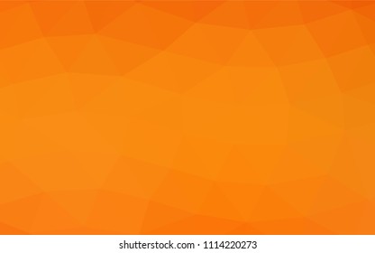 Light Orange vector polygon abstract pattern. Creative illustration in halftone style with gradient. The polygonal design can be used for your web site.