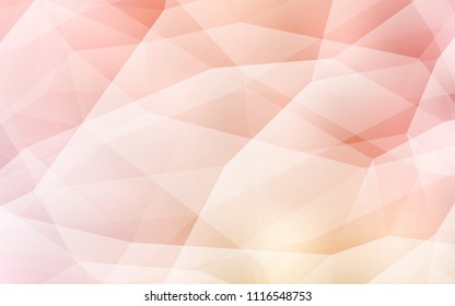 Light Orange vector polygon abstract backdrop. Shining polygonal illustration, which consist of triangles. Polygonal design for your web site.