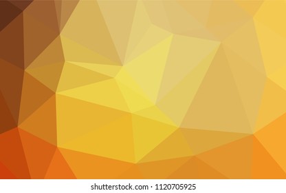 Light Orange vector polygon abstract backdrop. Creative geometric illustration in Origami style with gradient. Textured pattern can be used for background.