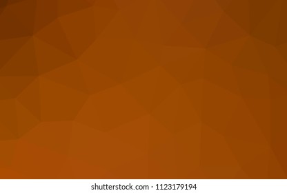 Light Orange vector polygon abstract background. Creative illustration in halftone style with triangles. Polygonal design for your web site.