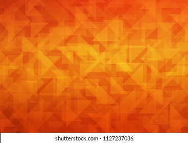 Light Orange vector polygon abstract layout. Triangular geometric sample with gradient.  The textured pattern can be used for background.