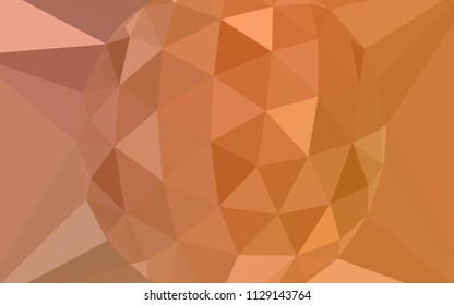Light Orange vector polygon abstract layout with a gem in a centre. Modern abstract illustration with triangles. Triangular pattern for your design.
