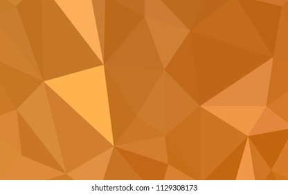 Light Orange vector polygon abstract background. Glitter abstract illustration with an elegant triangles. New template for your brand book.