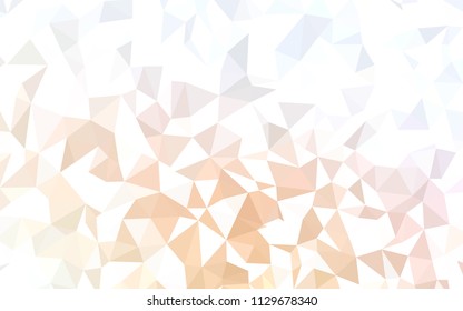 Light Orange vector polygon abstract layout. Geometric illustration in Origami style with gradient.  Polygonal design for your web site.