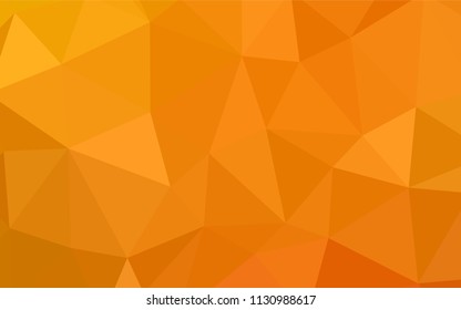 Light Orange vector polygon abstract background. A sample with polygonal shapes. Pattern for a brand book's backdrop.