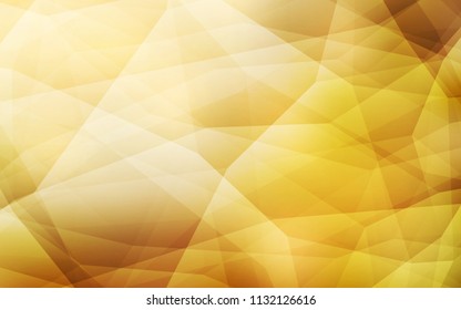 Light Orange vector polygon abstract backdrop. Elegant bright polygonal illustration with gradient. A new texture for your web site.