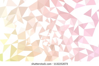 Light Orange vector polygon abstract layout. A sample with polygonal shapes. Best triangular design for your business.