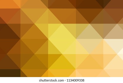 Light Orange vector polygon abstract layout. Triangular geometric sample with gradient.  Polygonal design for your web site.